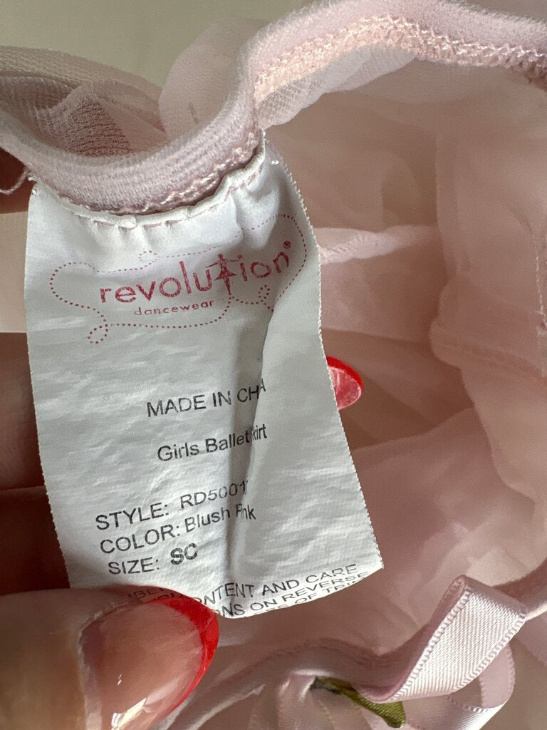 Girls Ballet Skirt in Blush Pink
