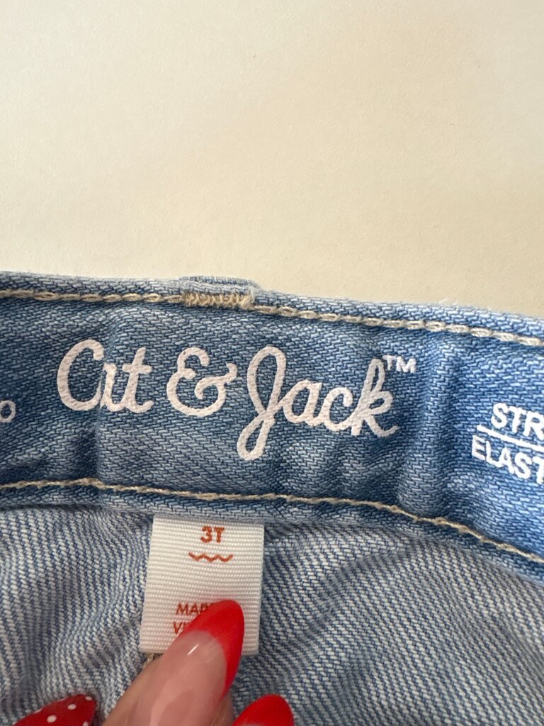 Cut & Jack Girls' Denim Shorts with Floral Embroidery