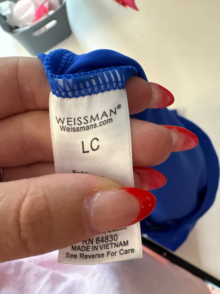 Weissman Long Sleeve Blue Leotard