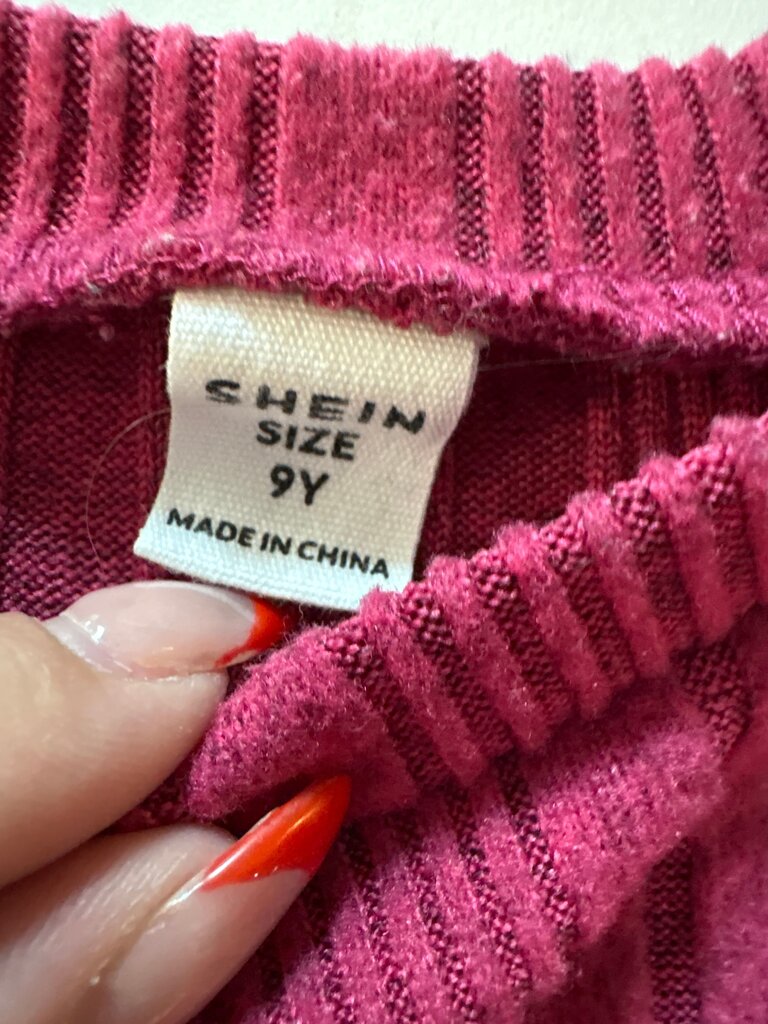 Girls' Ribbed Sweater with Pearls