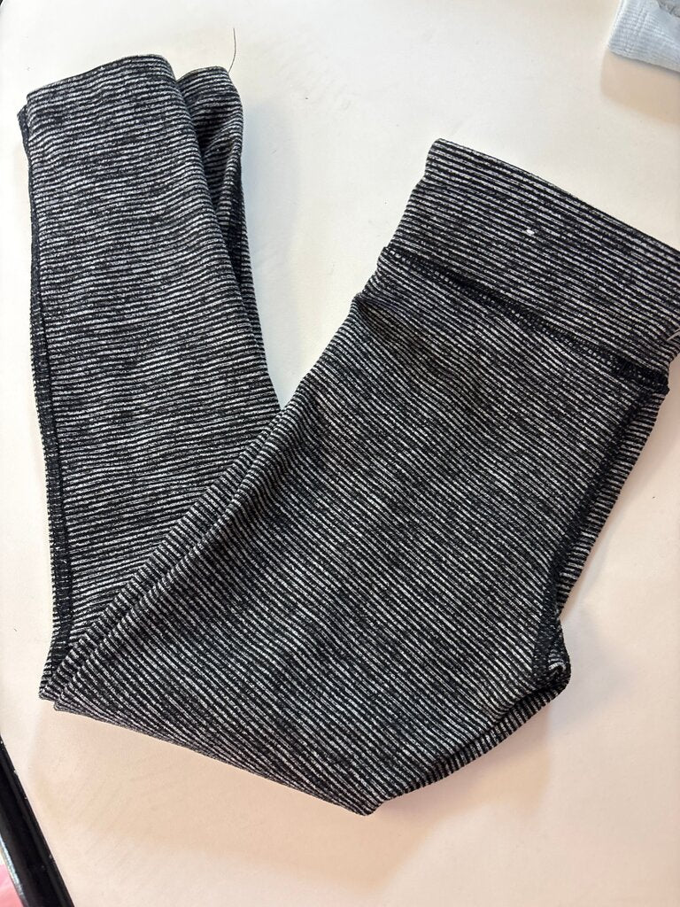 Women's Black and White Striped Leggings