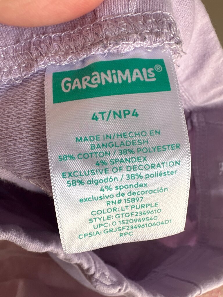 Garanimals Girls' 4T Light Purple Pants