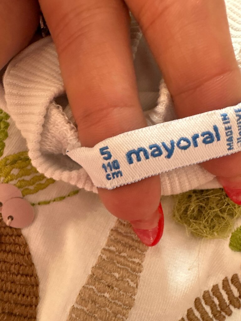 Mayoral Girls' White Tree Design Sweatshirt