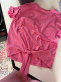 Arshiner Pink T-Shirt with Knot