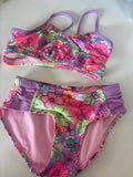 Justice Floral Print Swim Set