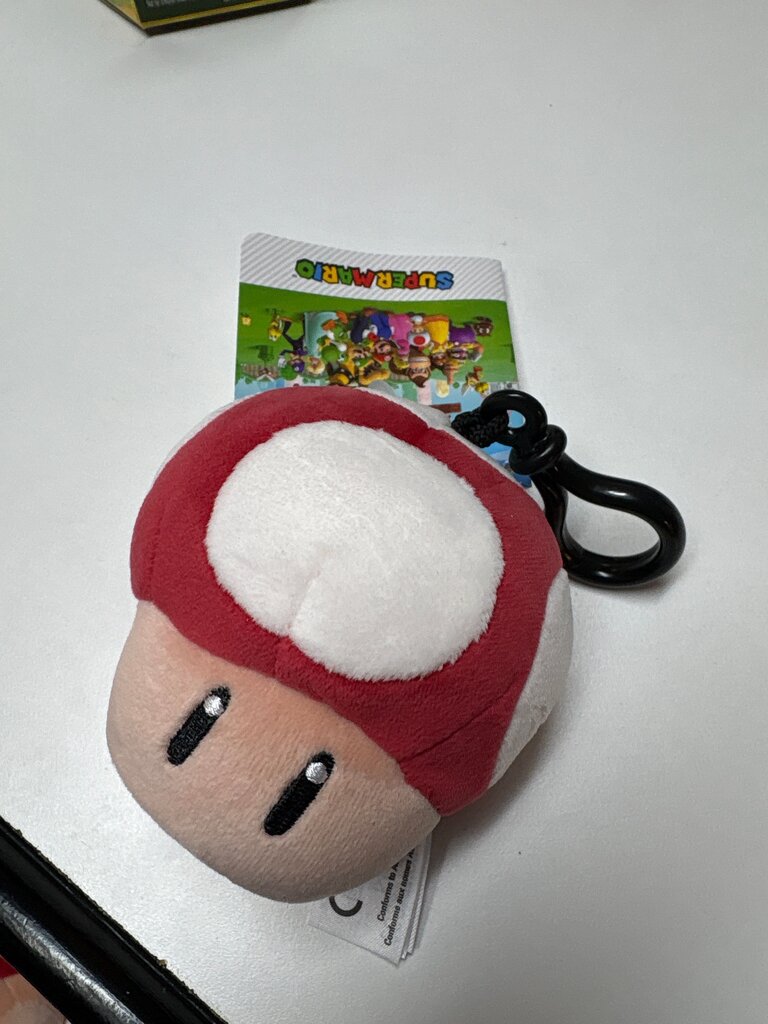 Super Mario Plush Mushroom Keychain