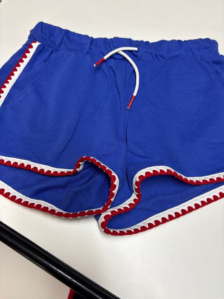 Old Navy Blue Shorts with White and Red Trim