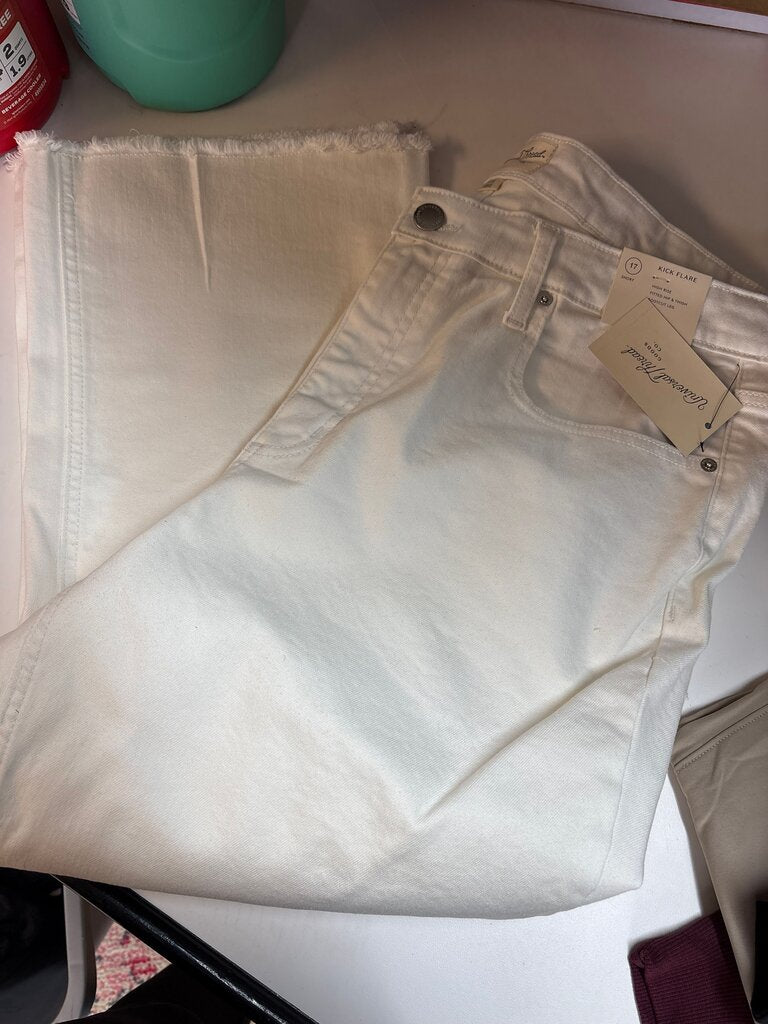 White Kick Flare Jeans