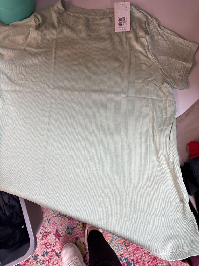 Light Green Ribbed T-Shirt