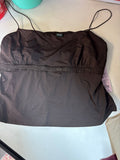 Brown Camisole Top with Lace