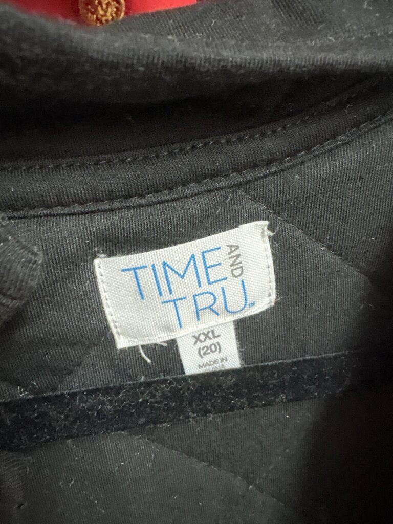 TIME AND TRU Black Quilted Jacket