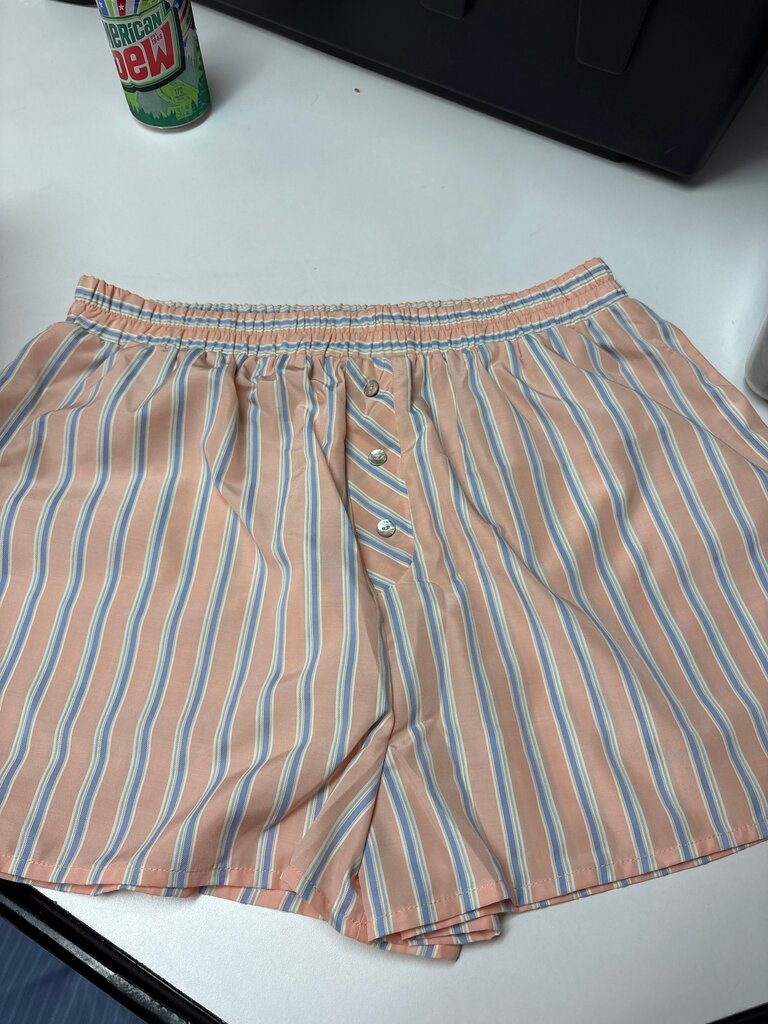 Pink Striped Lounge Shorts