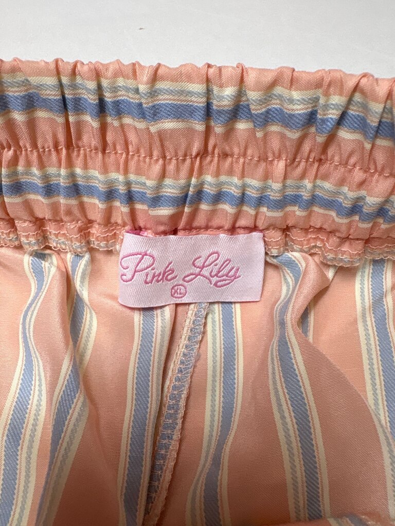 Pink Striped Lounge Shorts