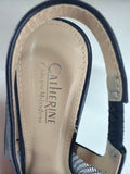 Catherine Malandrino Navy Mesh Heels