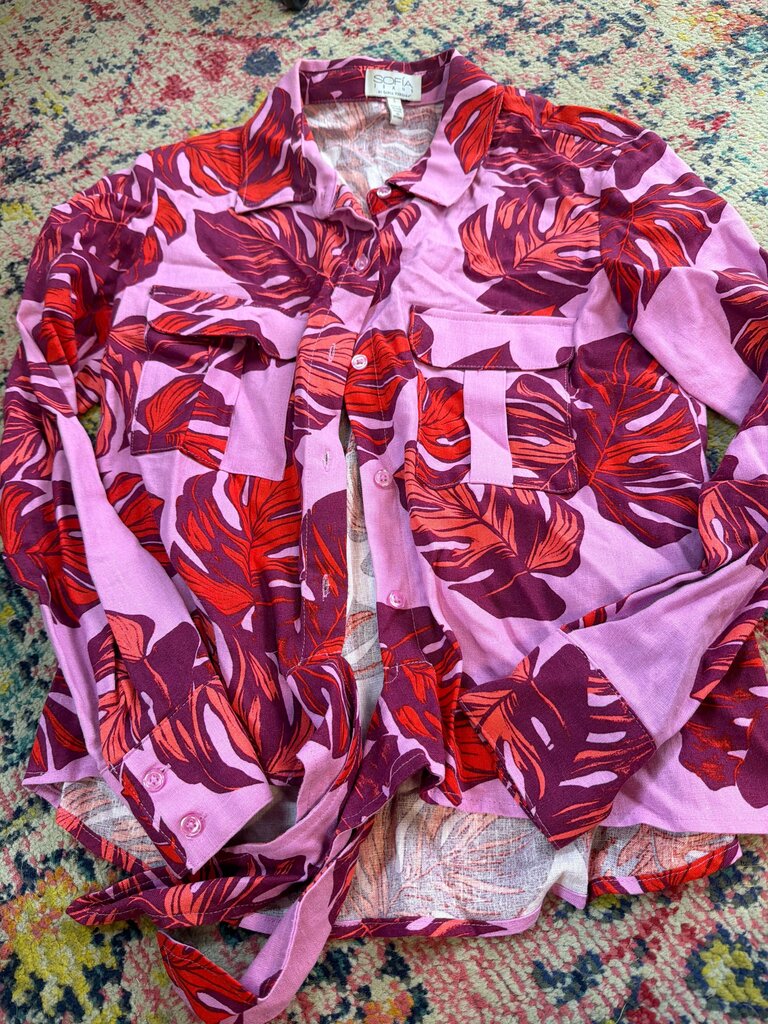 Sofia Jeans Floral Button-Up Blouse