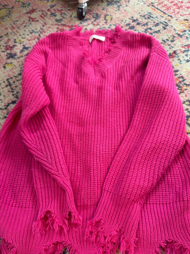 Zenana Pink Knit Sweater