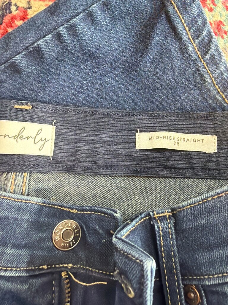 Wonderly Mid-Rise Straight Jeans