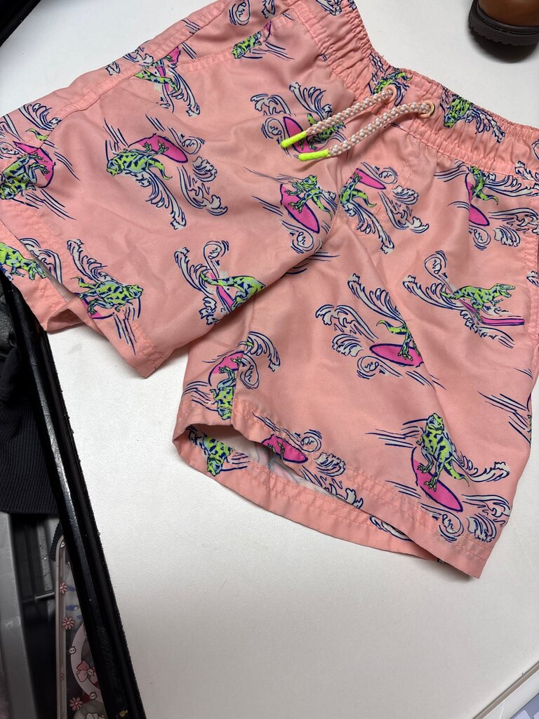 Pink Surfing Frogs Swim Shorts