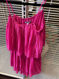 Naked Zebra Pink Pleated Dress
