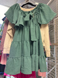 Green Ruffled Dress