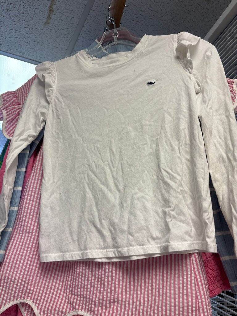 White Long Sleeve T-Shirt with Whale Logo