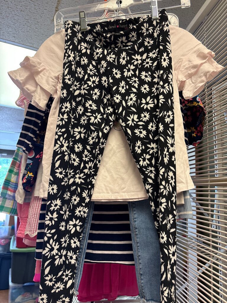 Black Floral Leggings