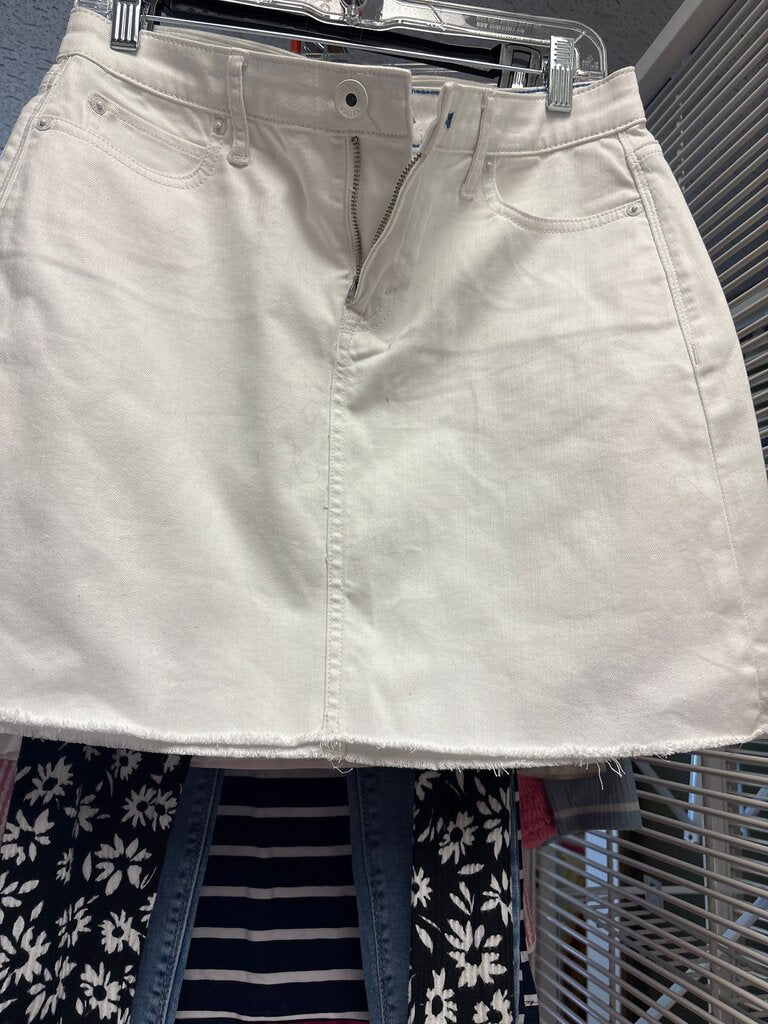 White Denim Skirt