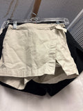 Beige and Black Women's Shorts