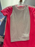 White and Pink Short Sleeve T-Shirt