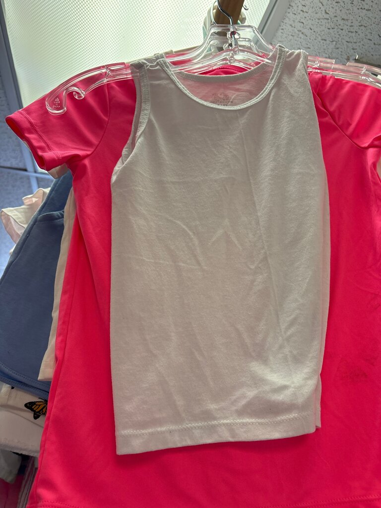 White and Pink Short Sleeve T-Shirt