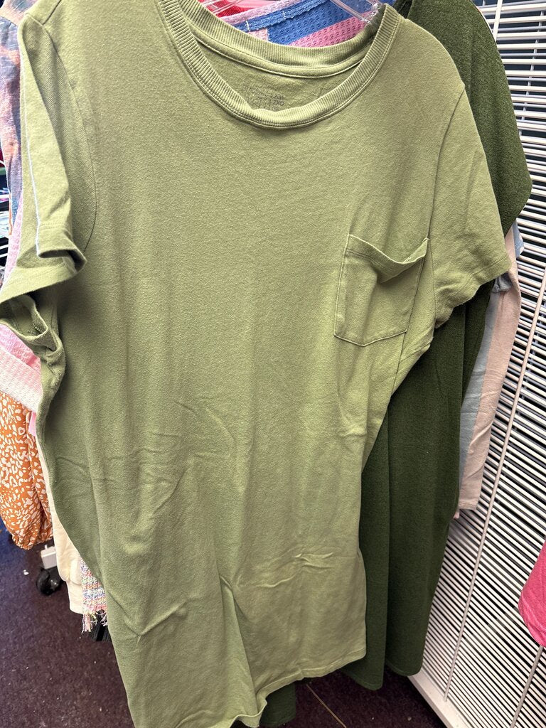 Time and True Green V-Neck T-Shirt
