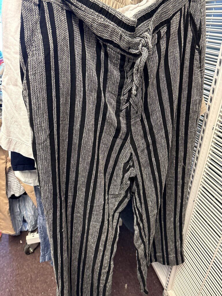 Striped Black and White Pants