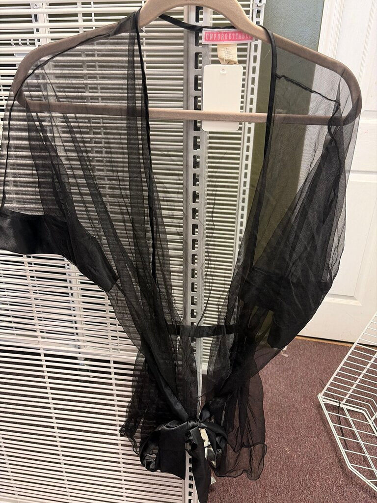 Black Sheer Robe