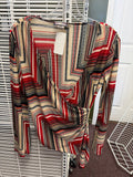 Women's Colorful Geometric Pattern Blouse