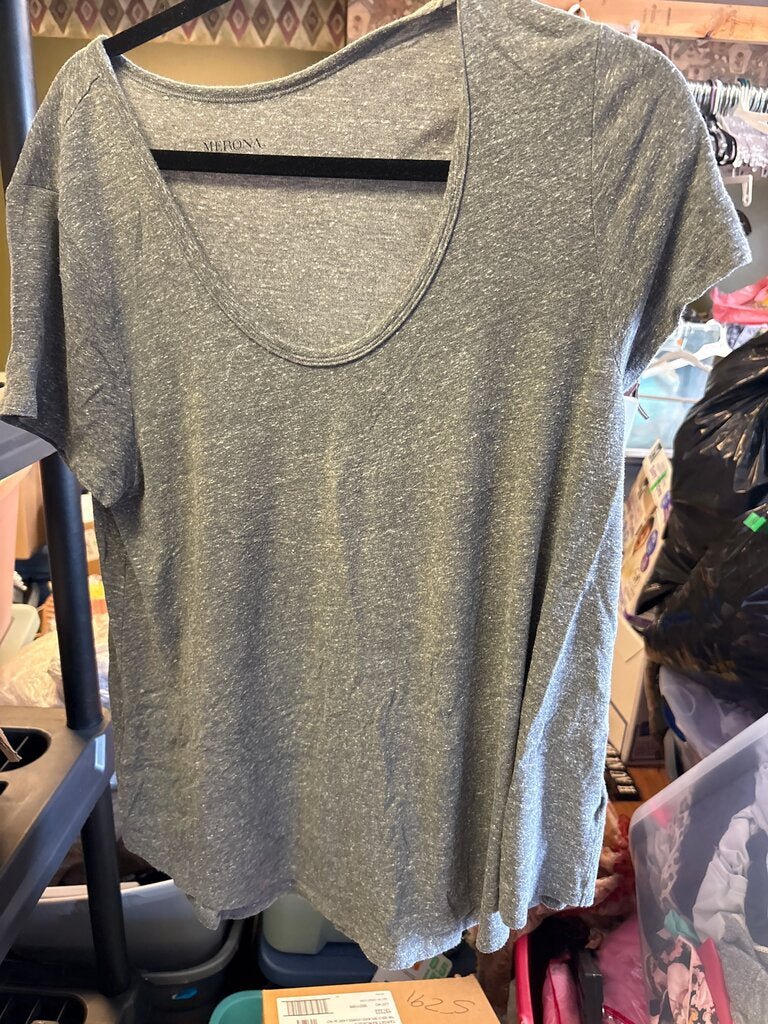 Merona Women's Gray Short Sleeve Top