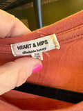 Heart & Hips Women's Casual Orange Top