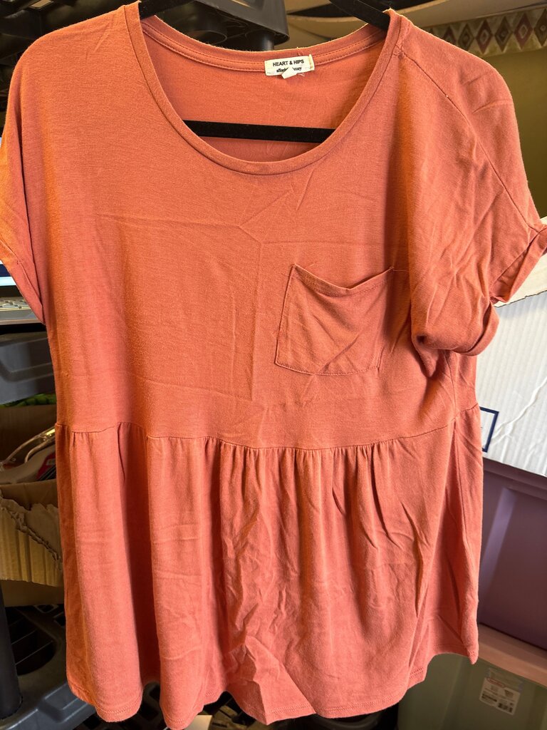 Heart & Hips Women's Casual Orange Top