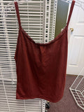 Women's Burgundy Spaghetti Strap Top