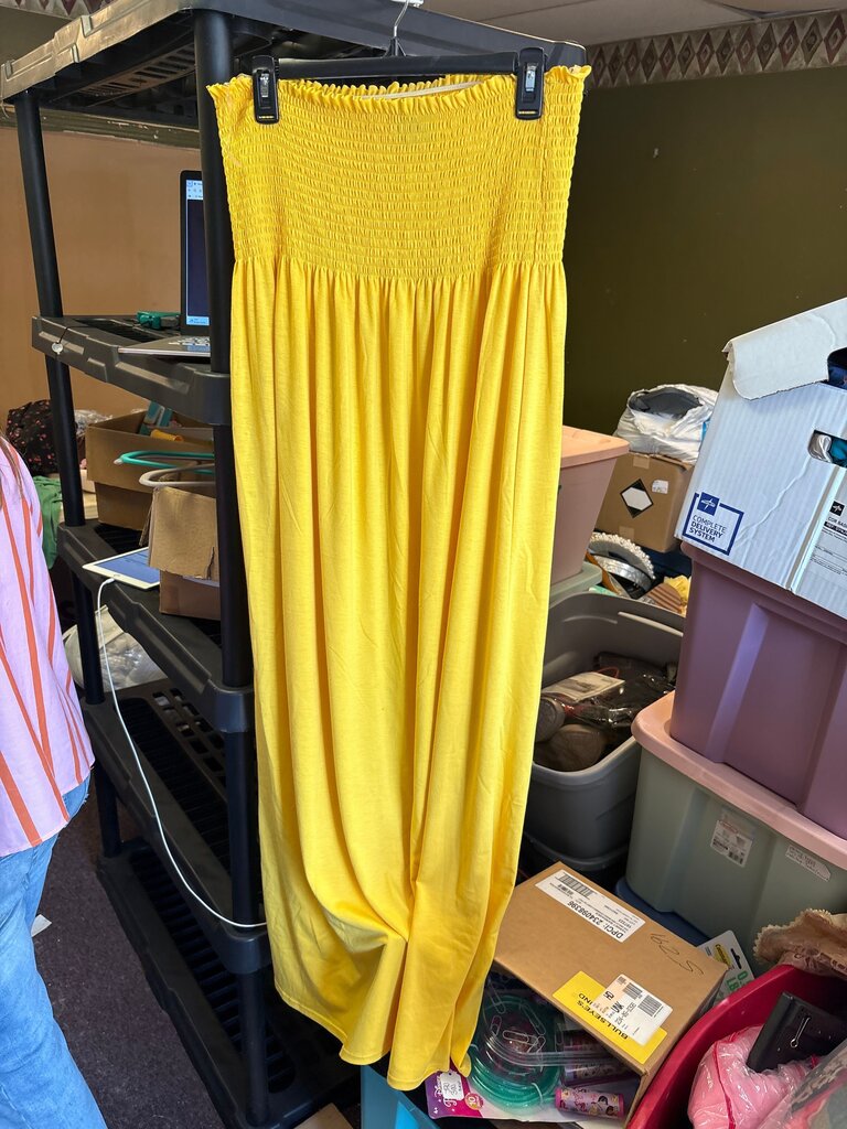 SAUC Women's Yellow Maxi Dress