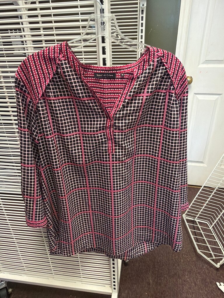 Vineyard Vines Grid Pattern Blouse