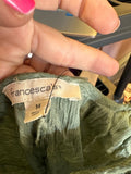 Francesca's Women's Green Crinkled Dress