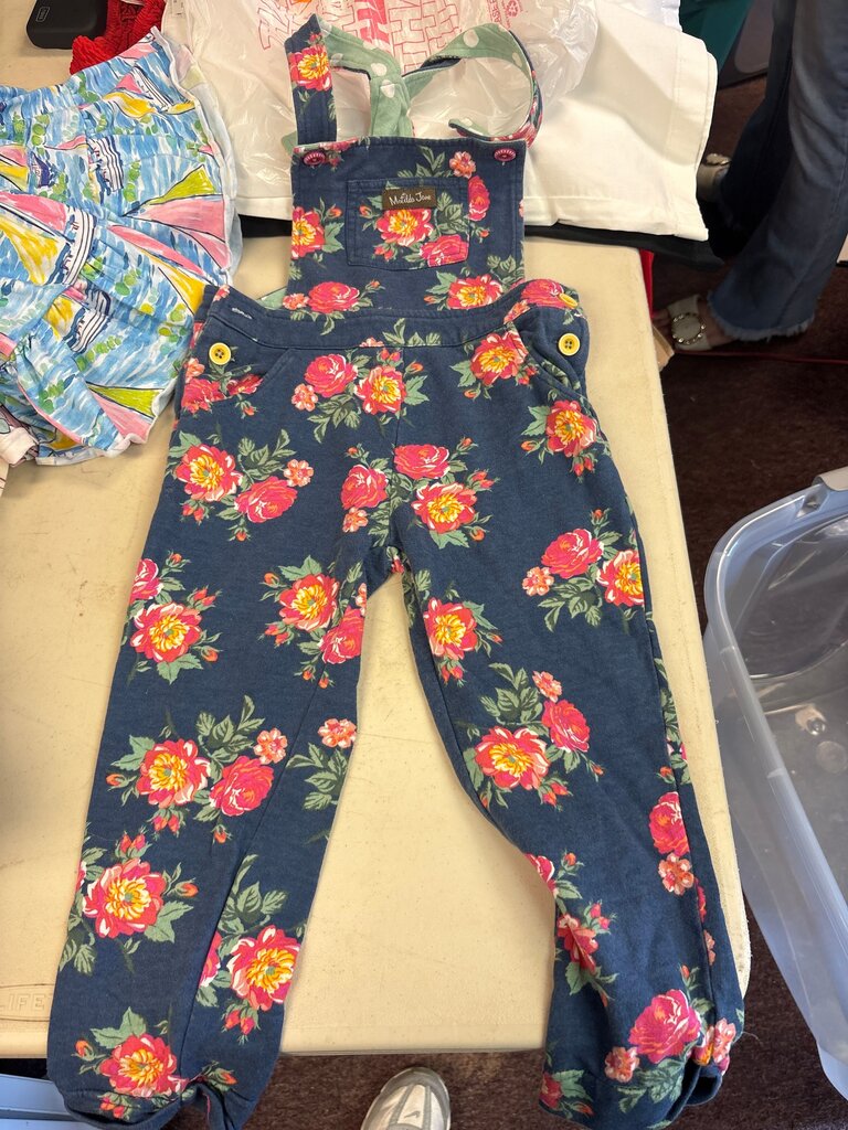 Matilda Jane Floral Ruffled Overalls