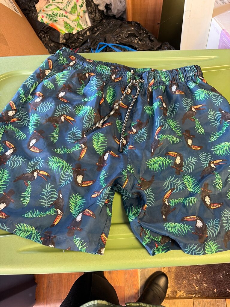 Men's Tropical Print Swim Trunks
