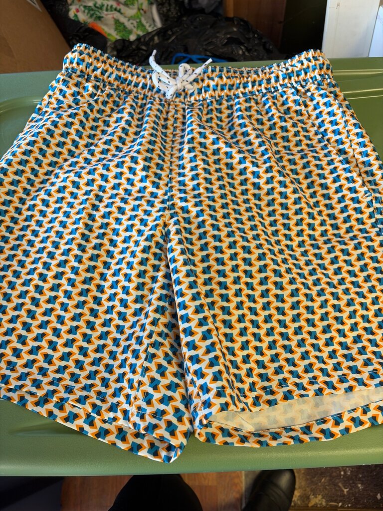 George Boys Swim Trunks with Multicolor Pattern