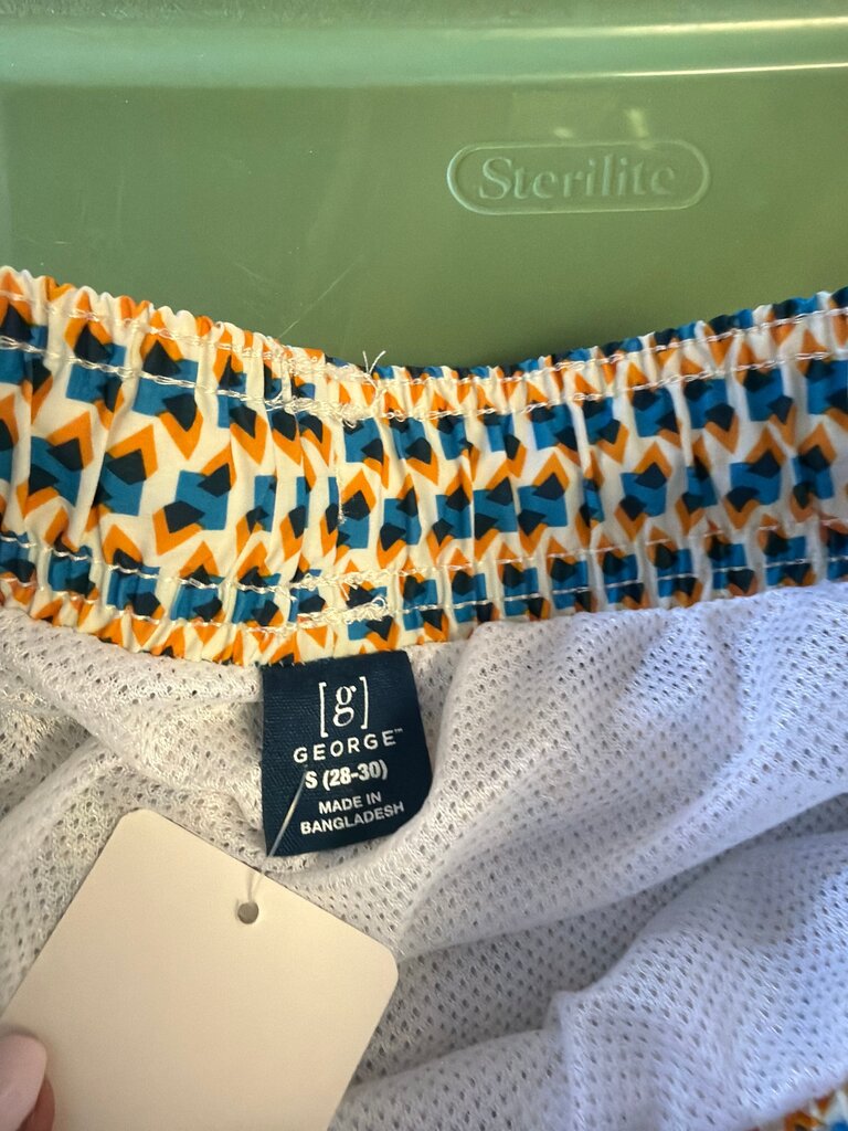 George Boys Swim Trunks with Multicolor Pattern