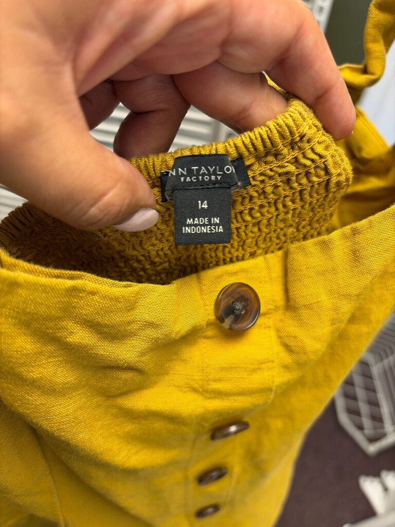 Ann Taylor Factory Yellow Jumpsuit