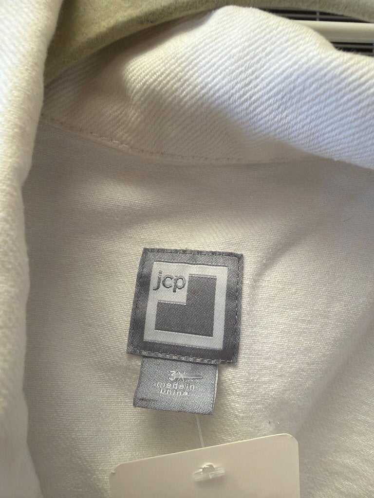 JCPenney White Denim Jacket
