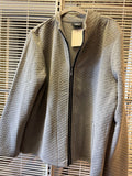 Women's Gray Quilted Zip-Up Jacket