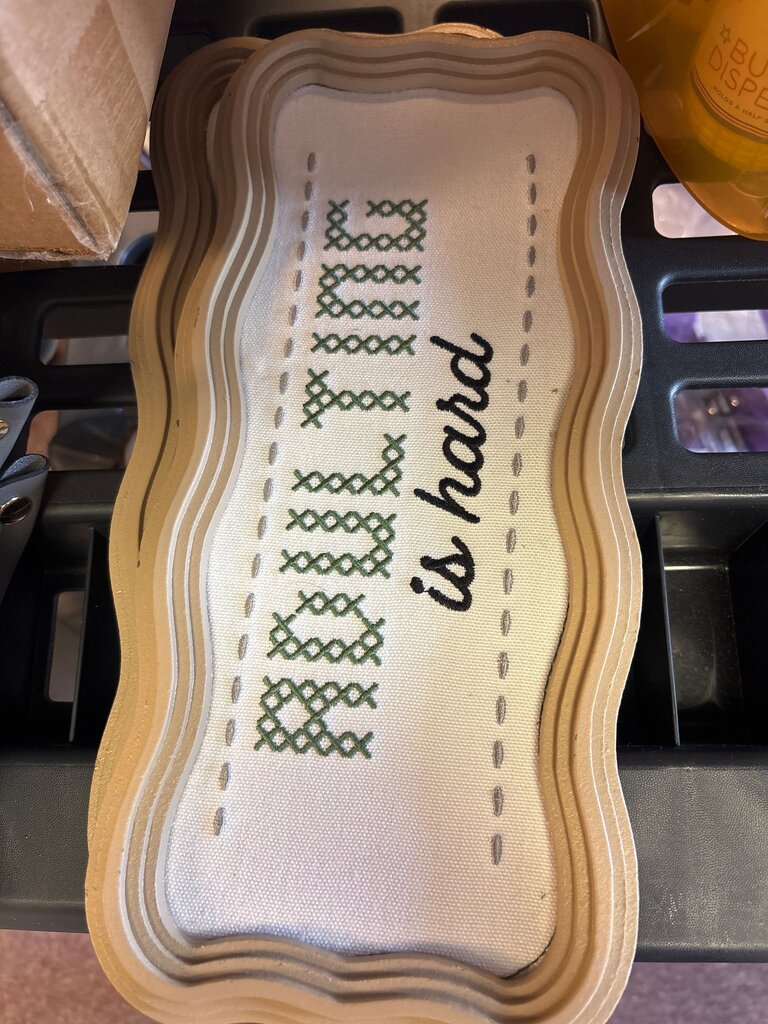 Quilting is Hard Decorative Sign