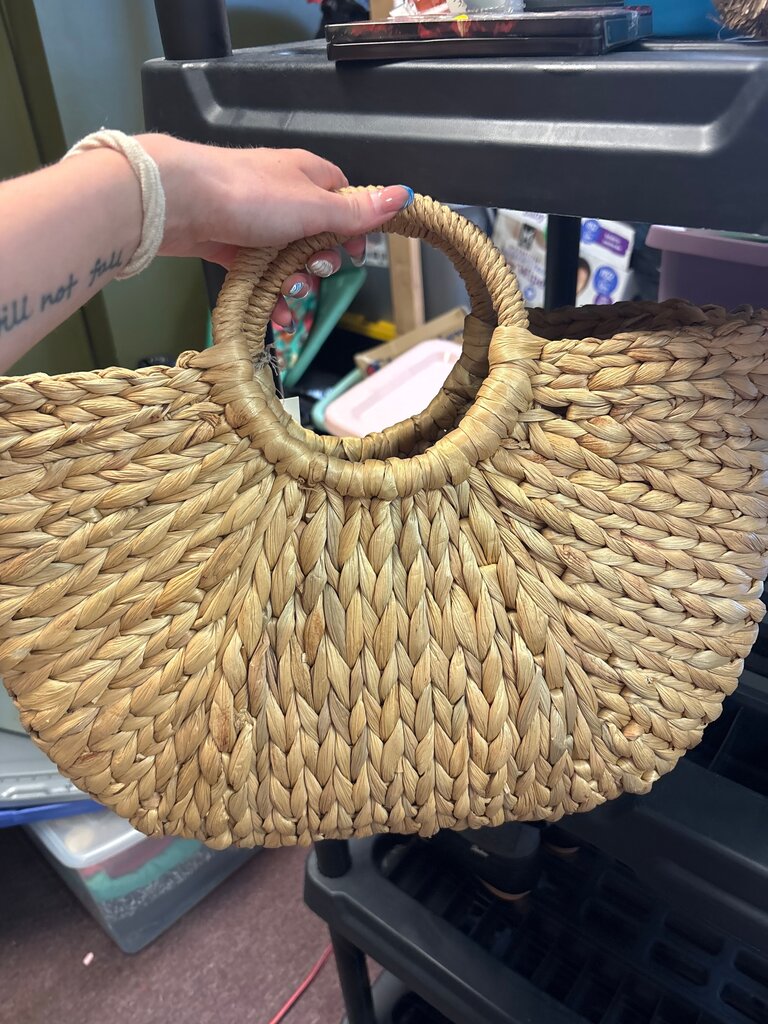 Woven Straw Handbag